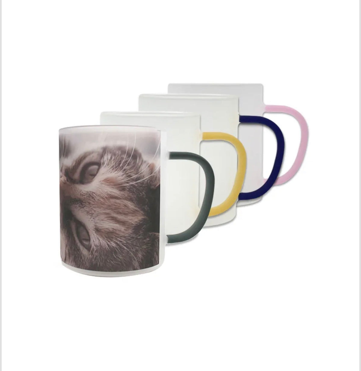 Caneca em vidro color personalizada
