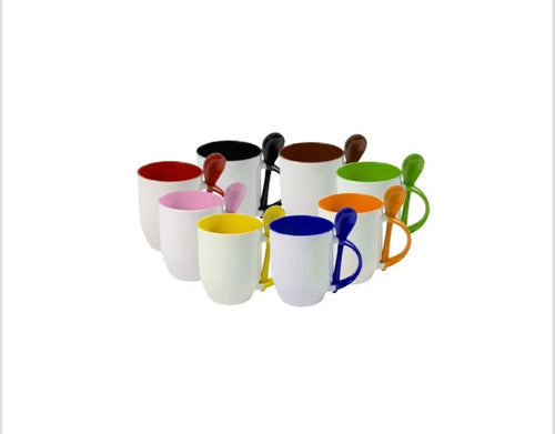 Caneca + colher + color personalizada