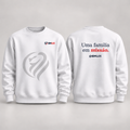 Moletom IBM Lux branco sem capuz — frente e costas, estampa ajustada