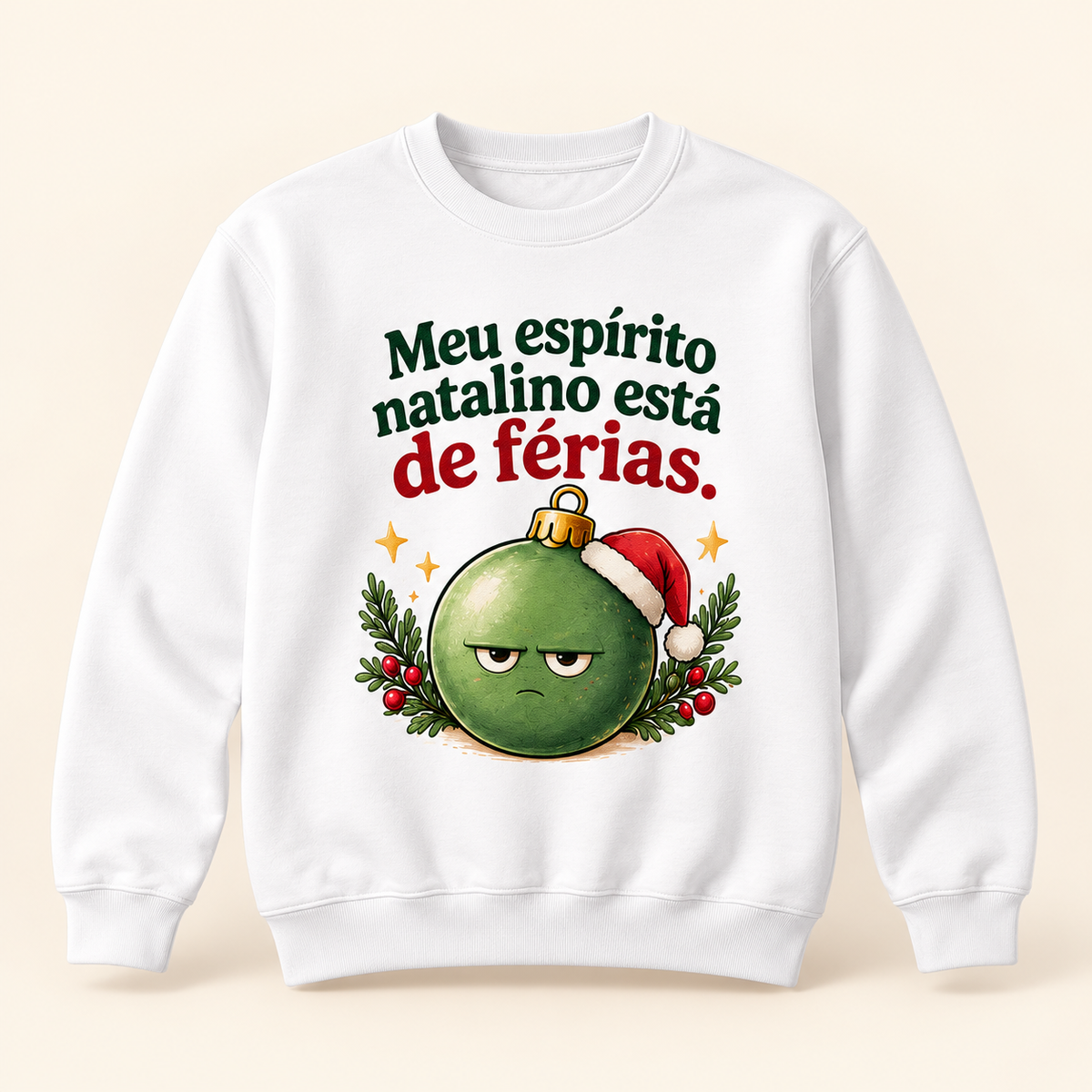 Moletom Changer sem capuz de Natal — Meu espírito natalino está de férias.