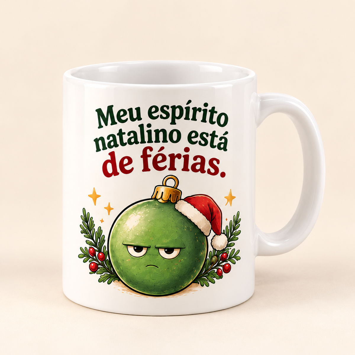 Caneca de Natal — Meu espírito natalino está de férias.