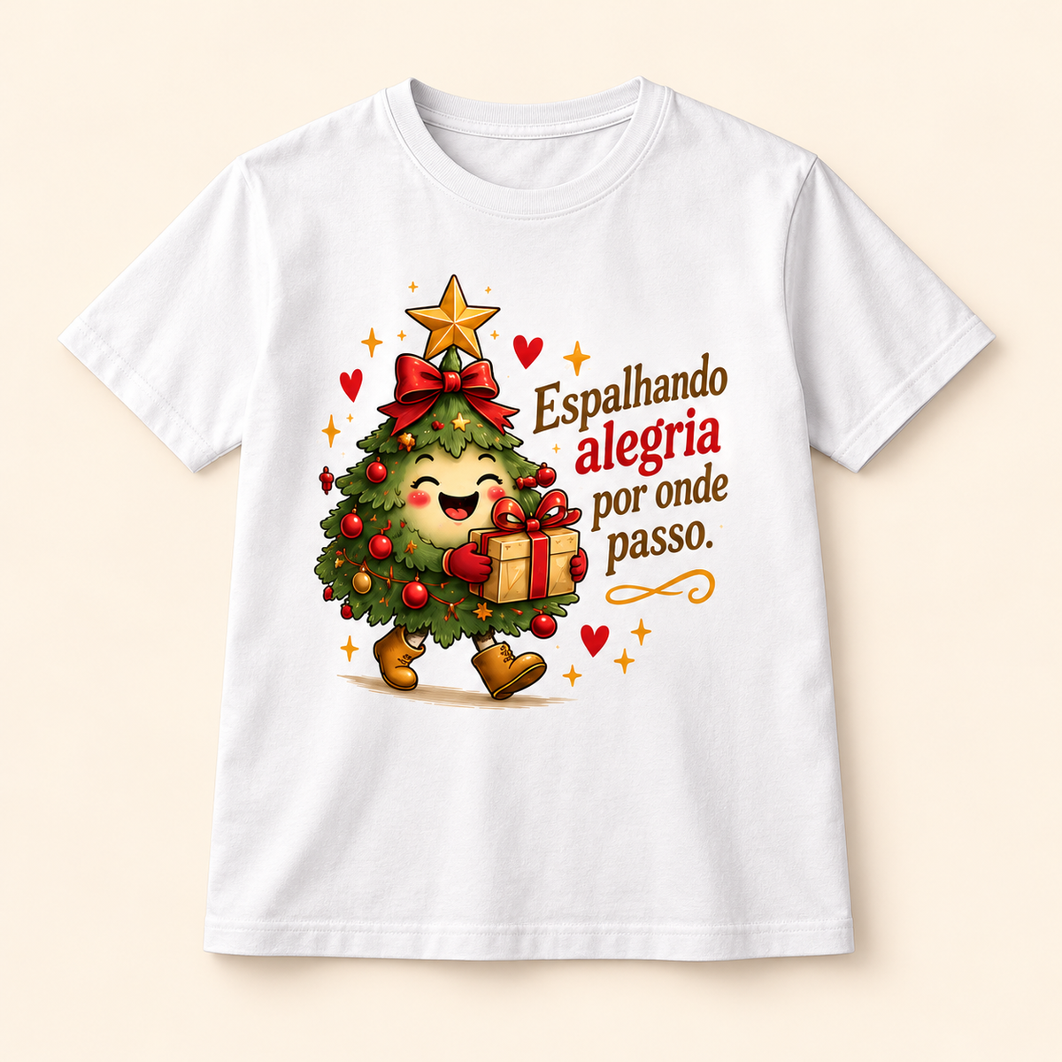 T-shirt de Natal — Espalhando alegria por onde passo.