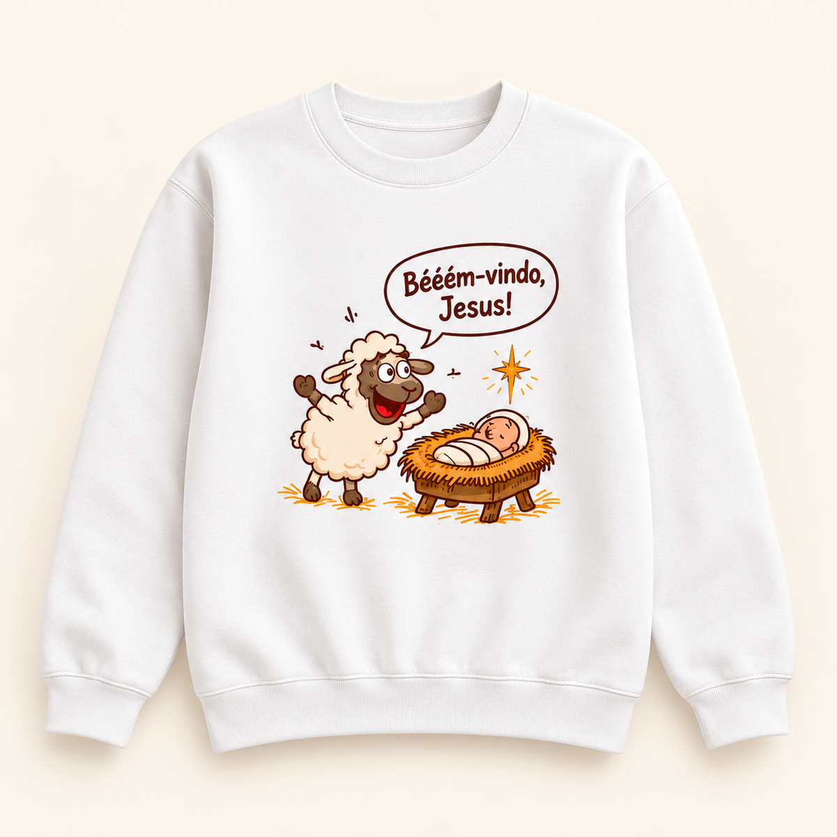 Moletom Changer sem capuz de Natal — Bééém-vindo, Jesus!