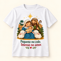 T-shirt de Natal — Pequeno no colo. Imenso no amor.