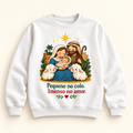 Moletom Changer sem capuz de Natal — Pequeno no colo. Imenso no amor.