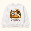 Moletom Changer sem capuz de Natal — O aniversariante é Jesus.