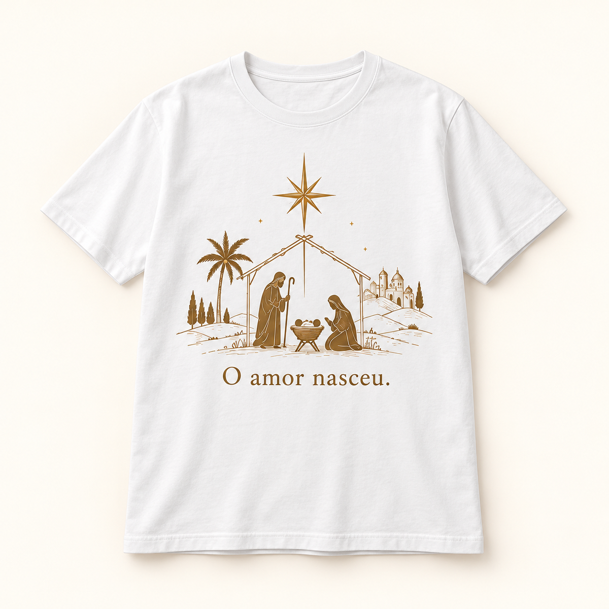 T-shirt de Natal — O amor nasceu.
