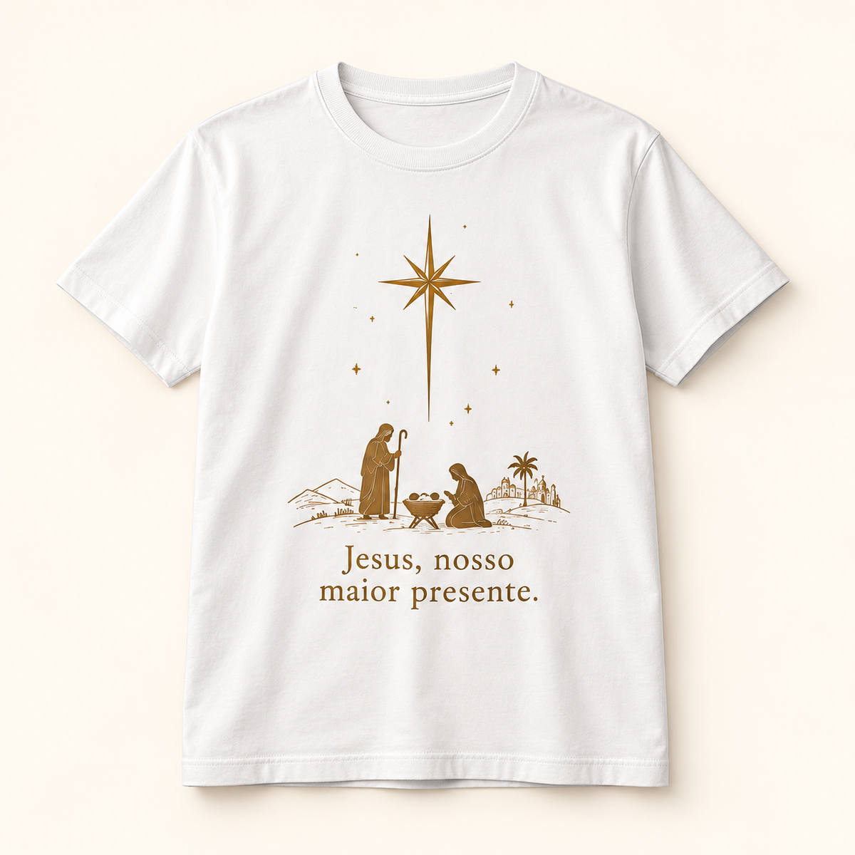 T-shirt de Natal — Jesus, nosso maior presente.