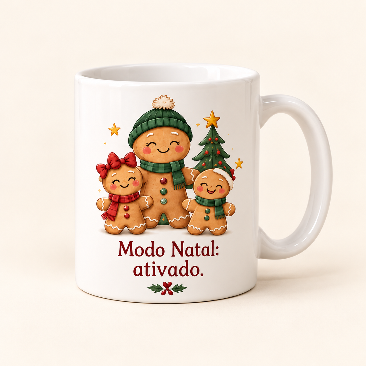 Caneca de Natal — Modo Natal: ativado.