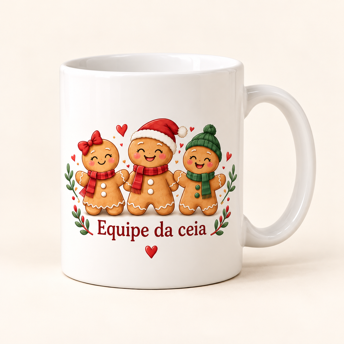 Caneca de Natal — Equipe da ceia