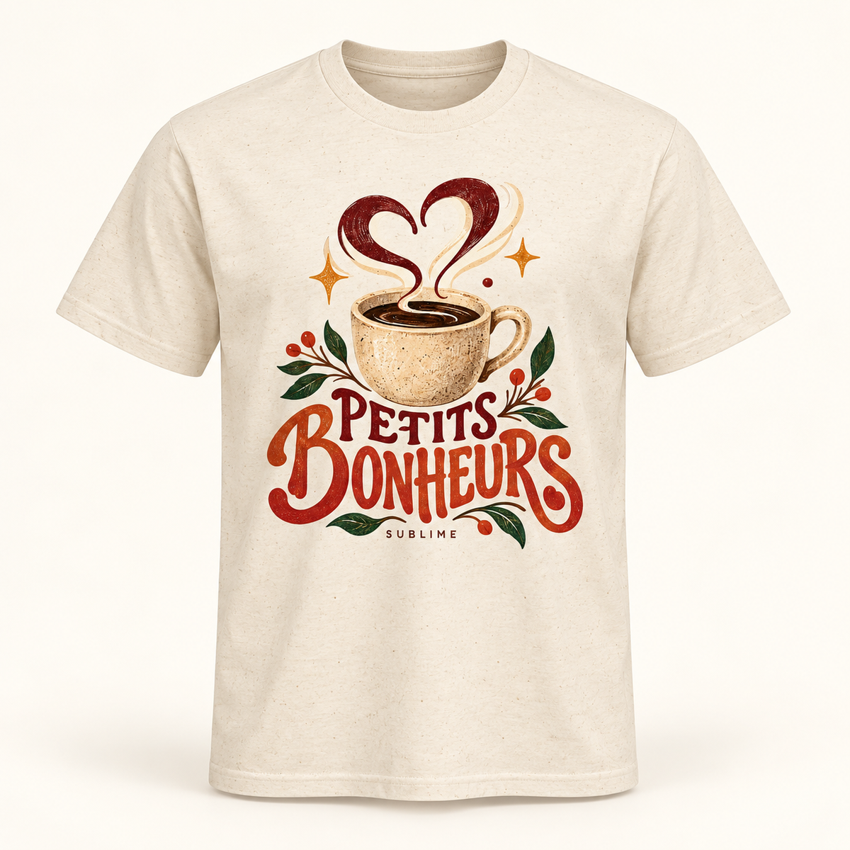 T-shirt Petits bonheurs — Entre Estações — Natural Raw