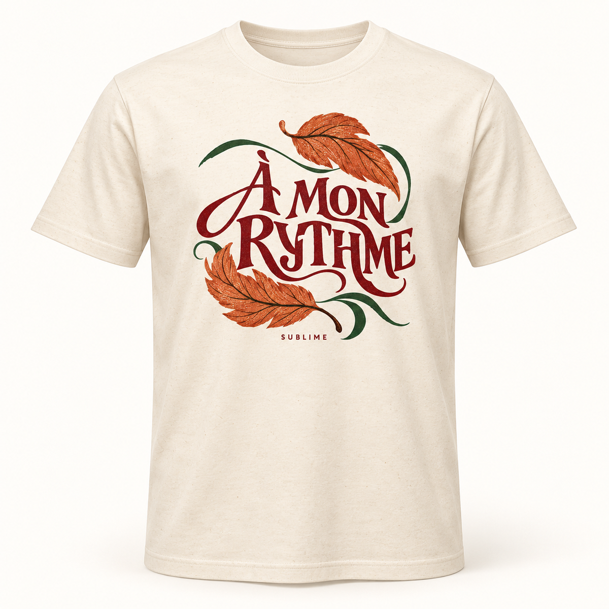 T-shirt À mon rythme — Entre Estações — Natural Raw